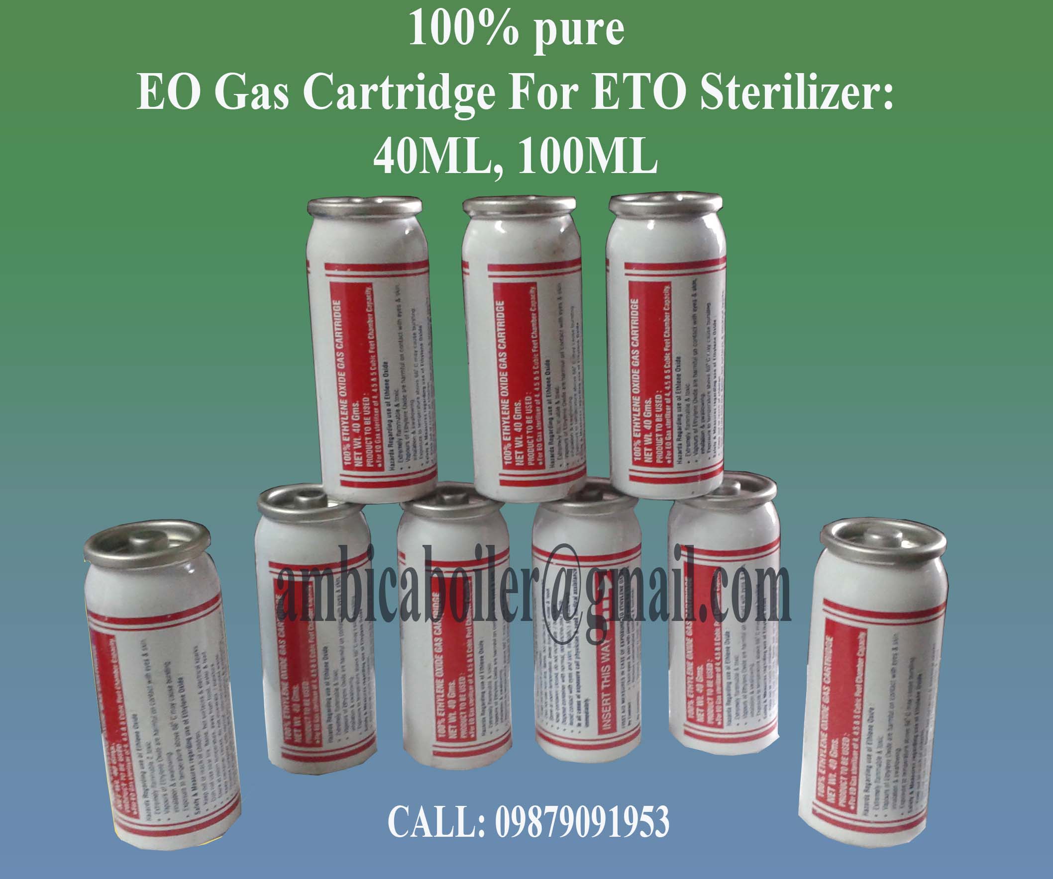 eto gas cartridge, ethylene oxide gas cartridge